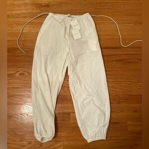 Zimmerman white linen jogger pants